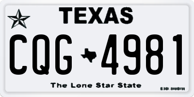 TX license plate CQG4981