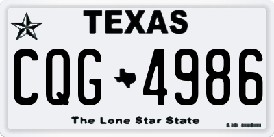 TX license plate CQG4986