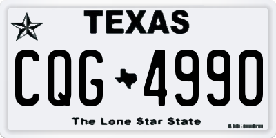 TX license plate CQG4990