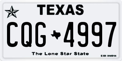 TX license plate CQG4997