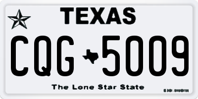 TX license plate CQG5009