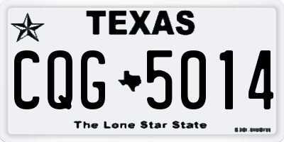 TX license plate CQG5014