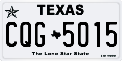 TX license plate CQG5015