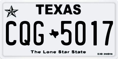 TX license plate CQG5017