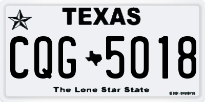 TX license plate CQG5018