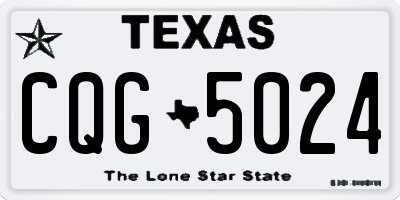 TX license plate CQG5024