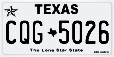 TX license plate CQG5026