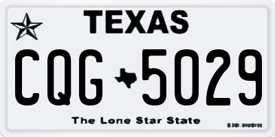 TX license plate CQG5029