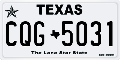 TX license plate CQG5031