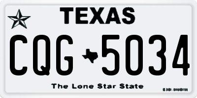 TX license plate CQG5034