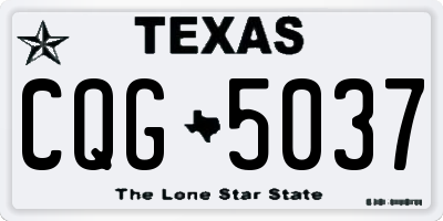 TX license plate CQG5037