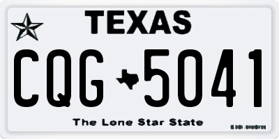 TX license plate CQG5041