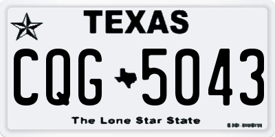 TX license plate CQG5043
