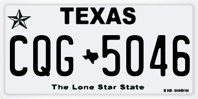 TX license plate CQG5046