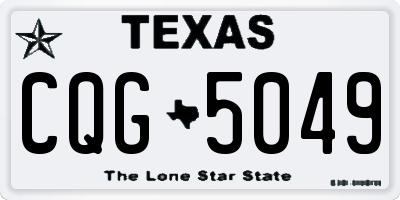 TX license plate CQG5049