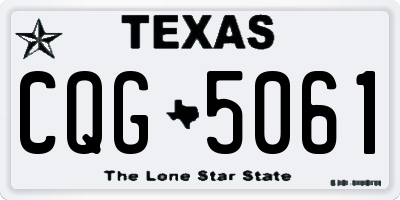 TX license plate CQG5061