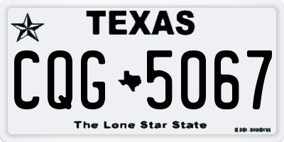 TX license plate CQG5067