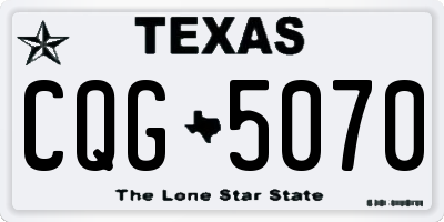 TX license plate CQG5070