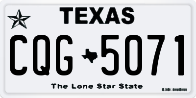 TX license plate CQG5071