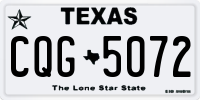 TX license plate CQG5072