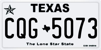 TX license plate CQG5073