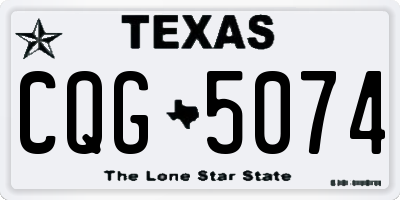 TX license plate CQG5074