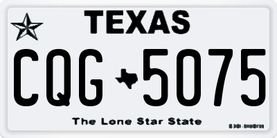 TX license plate CQG5075