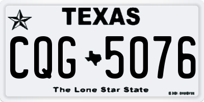 TX license plate CQG5076