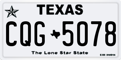 TX license plate CQG5078
