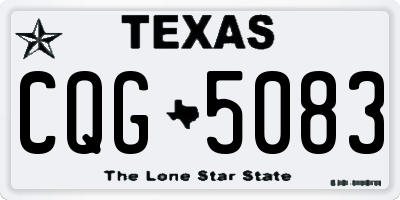 TX license plate CQG5083