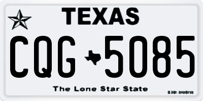 TX license plate CQG5085