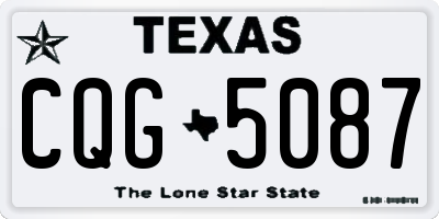 TX license plate CQG5087