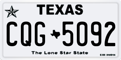 TX license plate CQG5092