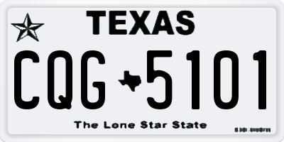 TX license plate CQG5101