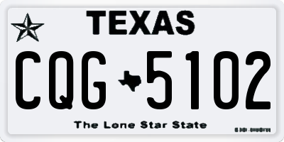 TX license plate CQG5102
