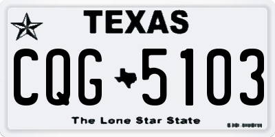 TX license plate CQG5103