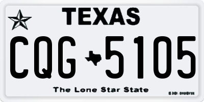 TX license plate CQG5105