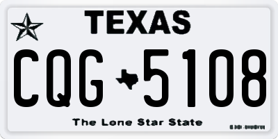 TX license plate CQG5108