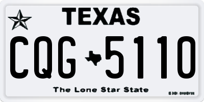 TX license plate CQG5110