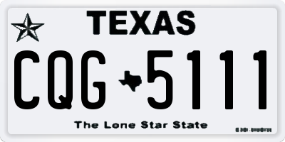 TX license plate CQG5111