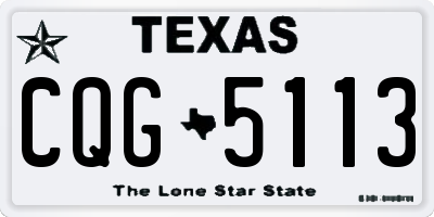 TX license plate CQG5113