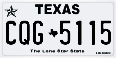 TX license plate CQG5115