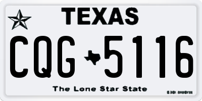 TX license plate CQG5116
