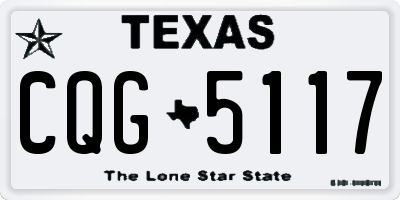 TX license plate CQG5117