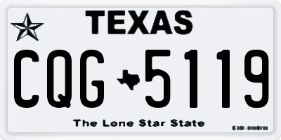 TX license plate CQG5119