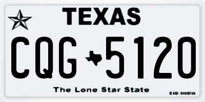 TX license plate CQG5120