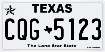 TX license plate CQG5123