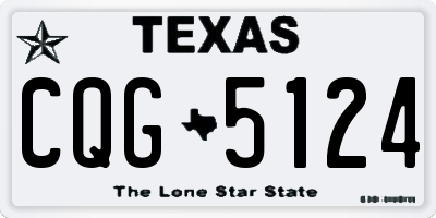 TX license plate CQG5124