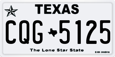 TX license plate CQG5125