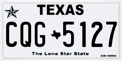 TX license plate CQG5127
